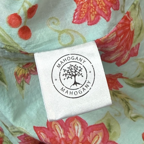 Mahogany Mint Floral Kaftan Maxi Dress One Size - Picture 8 of 13